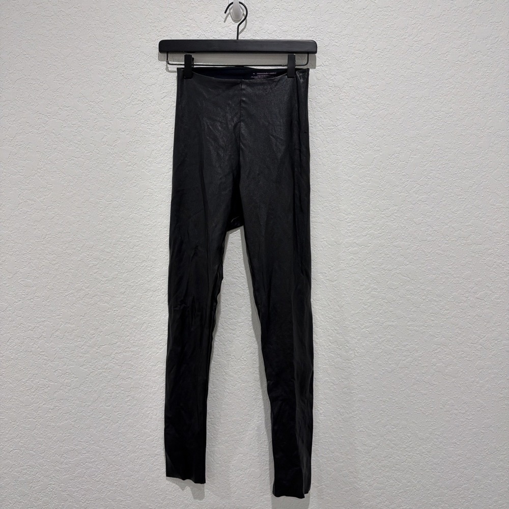 Commando Control Shiny Look Full Length Faux Leather Look High Rise Legging Med